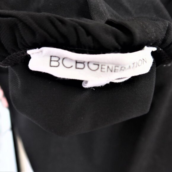 BCBGeneration Black V Neck Tie Love Sleeve Leotard Size Medium - Picture 6 of 9